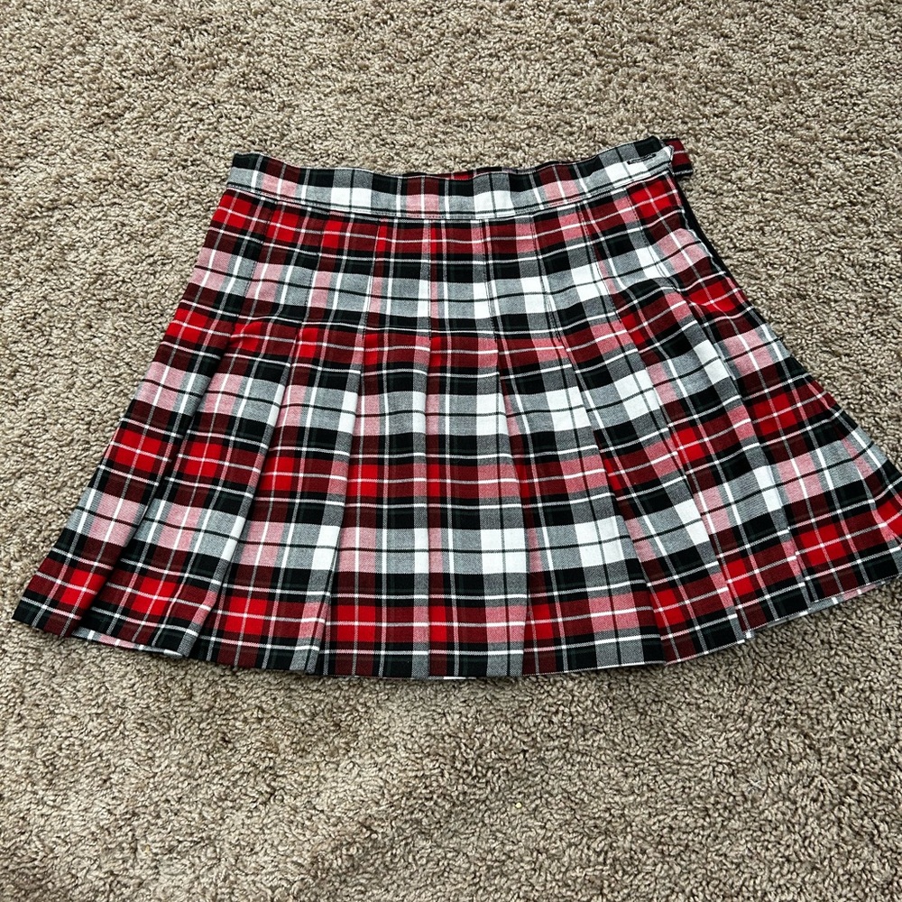 Red Plaid Women's Skirt
